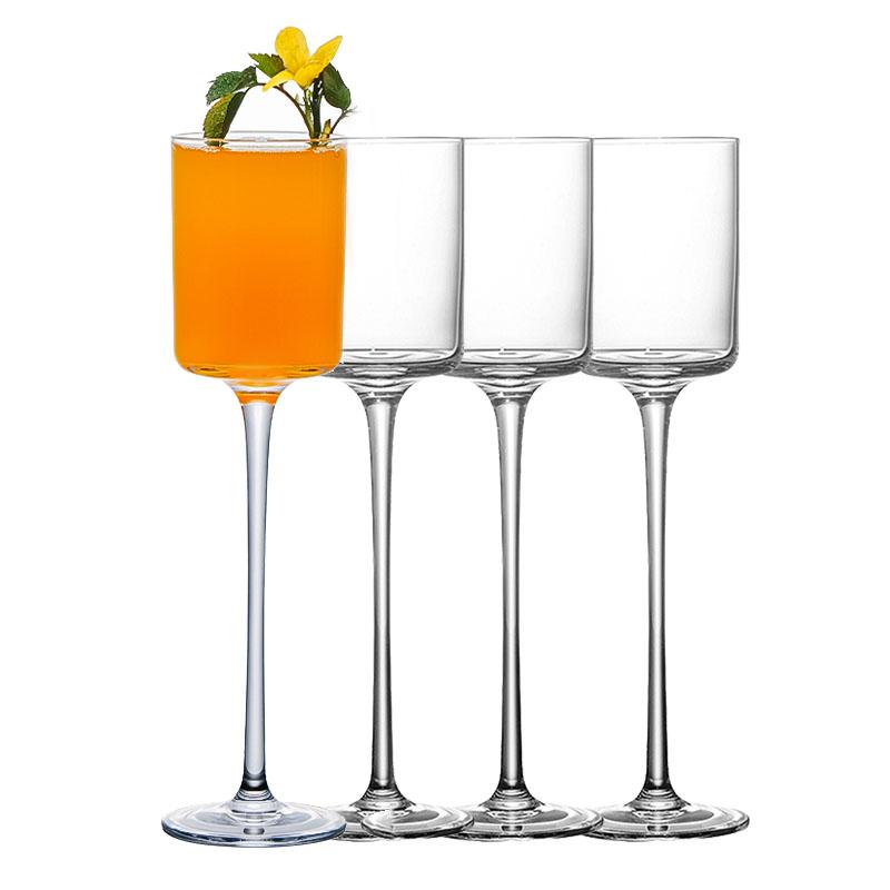 4PCS Champagne Flute Glasses Cocktail Glasses Elegantly Designed Hand Blown, Lead Free, Champagne Cups Set of 4 130ml