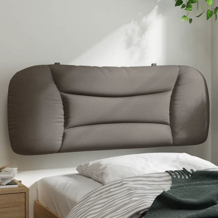 VidaXL Coussin de Tête de Lit, Oreiller de Lecture avec Fermeture à Glissière, Coussin de Lecture pour Lit Chambre, Taupe 374553