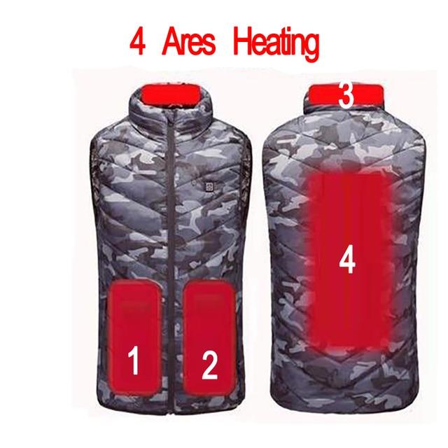 Men Usb Heated Vest 17 Areas Electric Heating Vest Jacket Men Winter Warmte Vest Waistcoat Sleeveless Puffer Men Vest Jacket