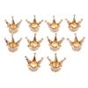 10Pcs Diamante Buttons for Hair Clip, Cellphone, Bridal Headwear, Bridal Dress Jewelry Making Accessory