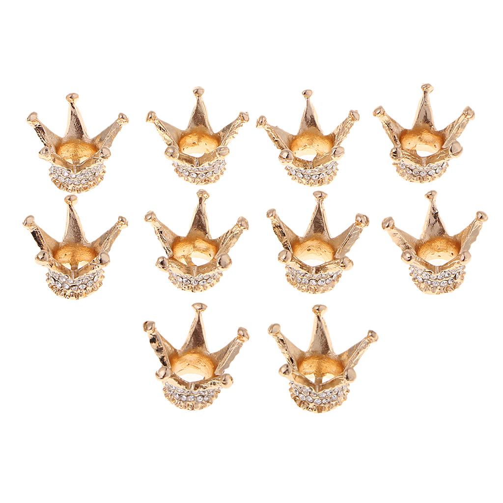 10Pcs Diamante Buttons for Hair Clip, Cellphone, Bridal Headwear, Bridal Dress Jewelry Making Accessory