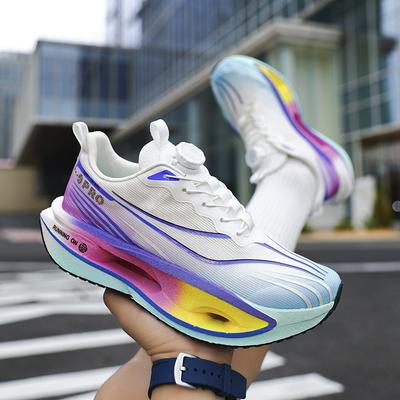 Men's and Women's 9pro Running Shoes Men's Rotating Buckle Summer Single Mesh Breathable Junior High School Students Carbon Plate Shock-absorbing