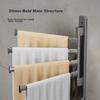 Jingdong Jingzao Anti-Gravity Series Space Aluminum Rotating Towel Rack with 4 Bars, No Drilling Required, for Bathroom And Washroom Storage