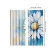 2pcs Classic Chamomile Oil Painting Polyester Curtains, Splash Background Pastoral Expression, Kitchen & Cafe Window Drapes, 2 P