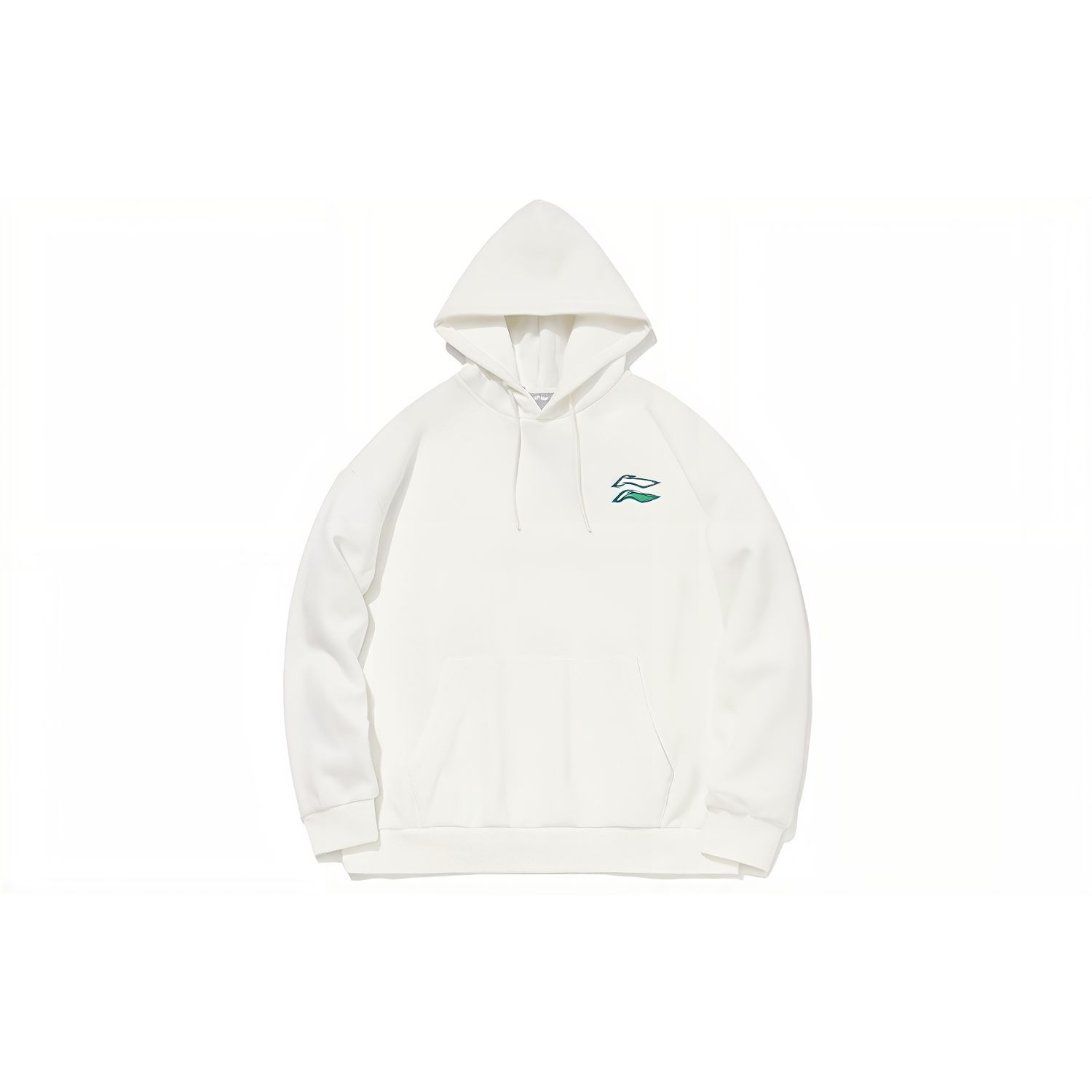 

Li Ning Sports Fashion Series Logo Print Hooded Loose Fleece Sweatshirt Unisex Sweatshirt White AWDTC13-2 L