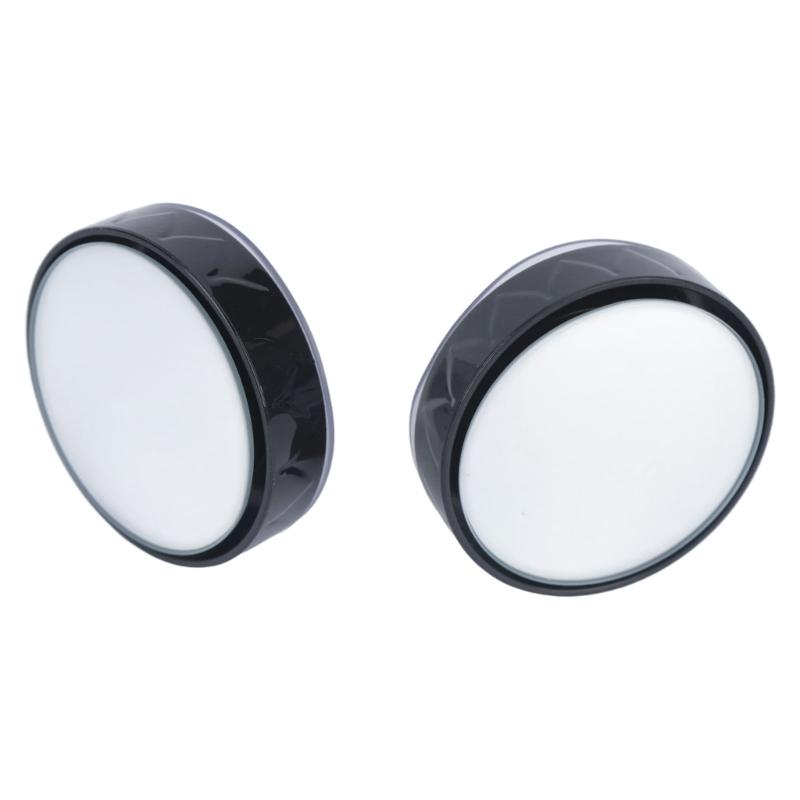 Round Side Mirror Blind Area Mirror Pair, 360 Adjustable Suction Cup Add-On for Rearview Parking and Curbside Checks, Easy To Install