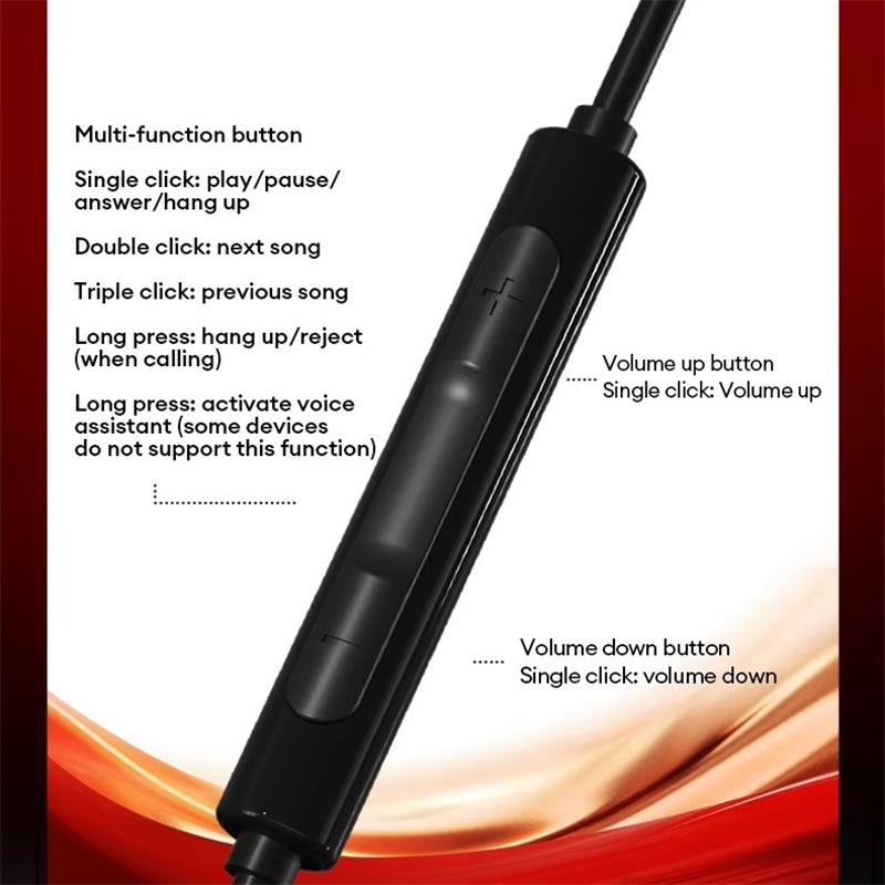 Originalt Lenovo TW16 Gaming Trådbundet Headset Subwoofer 9D Surroundljud Hifi-ljud Musikheadset Sport In-Line Semi-In-Ear Hörlurar