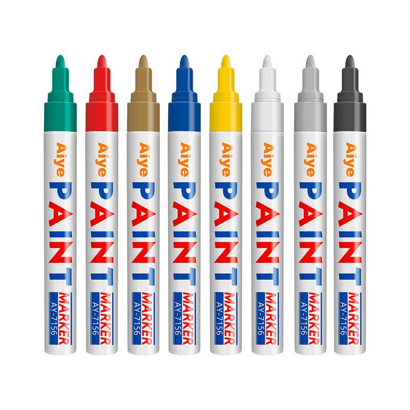 Stylo Peinture Imperméable à Séchage Rapide 2 mm pour Retouches sur Pneus - Résistant à la Décoloration Noir et Blanc