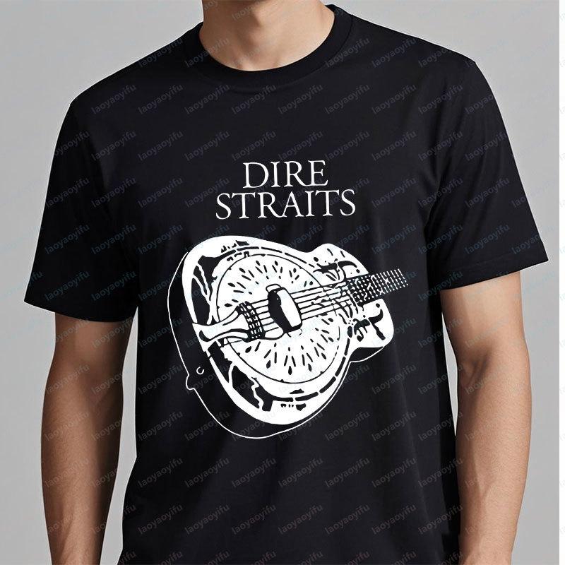 

Men T Shirt Rock Dire Straits Band Guitar cotton Tees Harajuku Hip-hop Streetwear Creative Graphic Tshirts Summer Oversized T... 5XL різнокольоровий