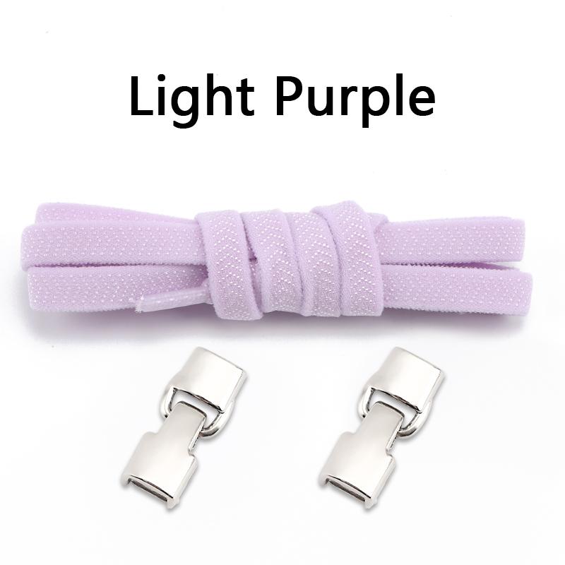 No Tie Shoe Laces Flat Metal Buckle Elastic Shoelaces Casual Shoes for Men and Women Lazy Shoelace Rubber Band Shoestring