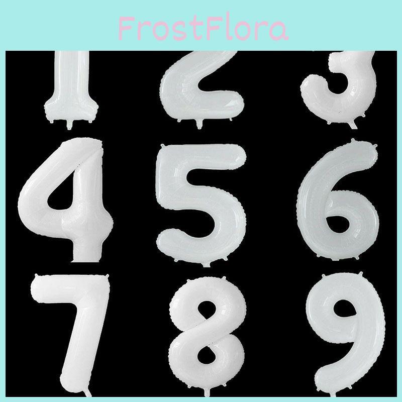 Stunning White Large 40" Foil Number Balloons Perfect For Age Milestone Events