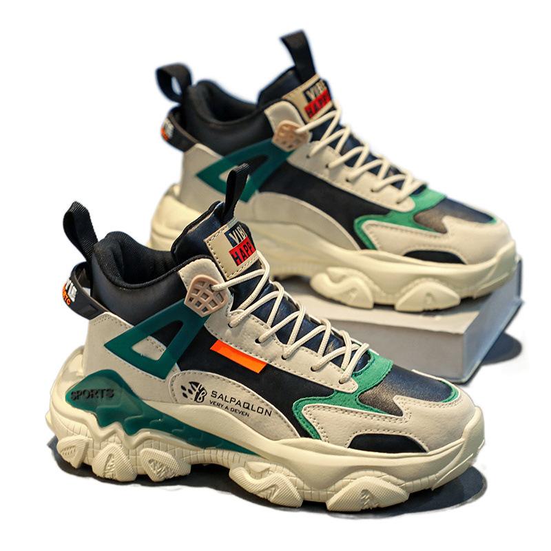 High-top New Autumn and Winter Sports Students Actual Basketball Shoes Casual Sports Running Dad Trendy Shoes