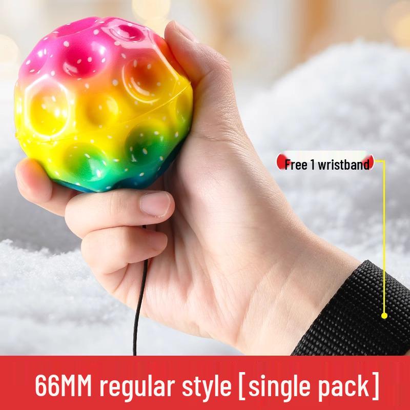 Elastic Wristband Rubber Boomerang Ball for Kids & Seniors - Fun & Stress Relief.