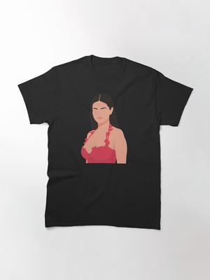 T-shirt Classique Illustration Sans Lignes Selena Gomez