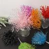 50PCS Wedding Party Crystal Bud Branches Bridal Tiara Crystal Flower Artificial Bouquet  Twigs