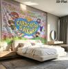 Cardcaptor Sakura Wall Tapestry Aesthetic Wall Hanging Printed Fabric Blanket Decorative Tapestries For Bedroom Living Room Home Decor