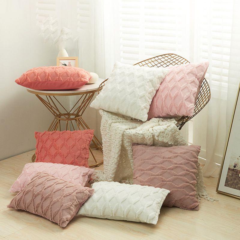 Diamond Plush Pillowcase Soft And Comfortable Cushion Cover For Chic Bed And Sofa Decor