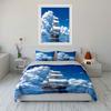 Majestic Sailing Ship at Sea Print Soft Comfortable Duvet Cover Bedding Set Included 1*Duvet Cover 2*Pillowcases Luxury Gift