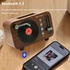 Classic Vintage Bluetooth Speaker Portable Wood Grain Soundbar Subwoofer Wireless Retro Music Player Support TF Card USB AUX FM