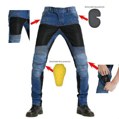 PK-719 Jeans d'été respirants pour la moto - Pantalon slim fit élastique