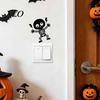 Living Room Switch Decal Electric Shock Skeleton Sticker, Cartoon Wall Decoration Self Adhesive Light for Bedroom Halloween Decorative Sticker
