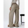Women's Clothing, New Styles, Casual Pants, Striped, Solid Color, Elastic, Drawstring, Cotton, Straight Leg Pants