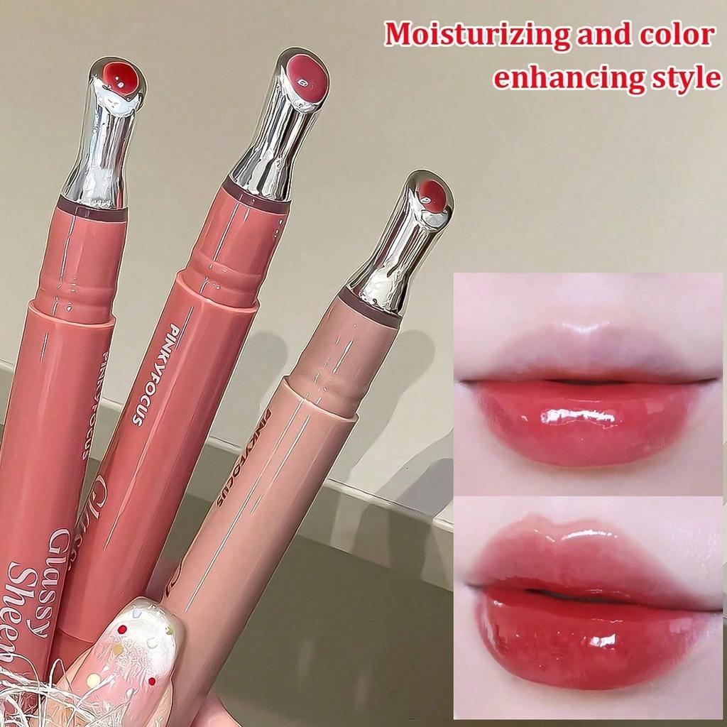 Transparent Hydrating Lip Gloss, Nourishing Moisturizing Liquid Lip Oil, Long-Lasting Hydration, Hig