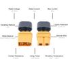 XT60H (XT60 Upgrade) Connectors, XT60H Male Female Bullet Connectors Plugs with Sheath for Lithium Battery RC Planes Car
