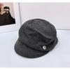 25 Early autumn new pleated silver beret female literary painter hat showing face small beret tide