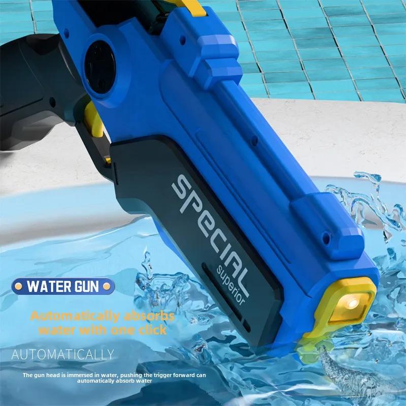 Electric Water Gun Continuous Firing Watergun Automatic Water Absorption Large Capacity Squirt Gun Summer Pool Beach Outdoor Toy