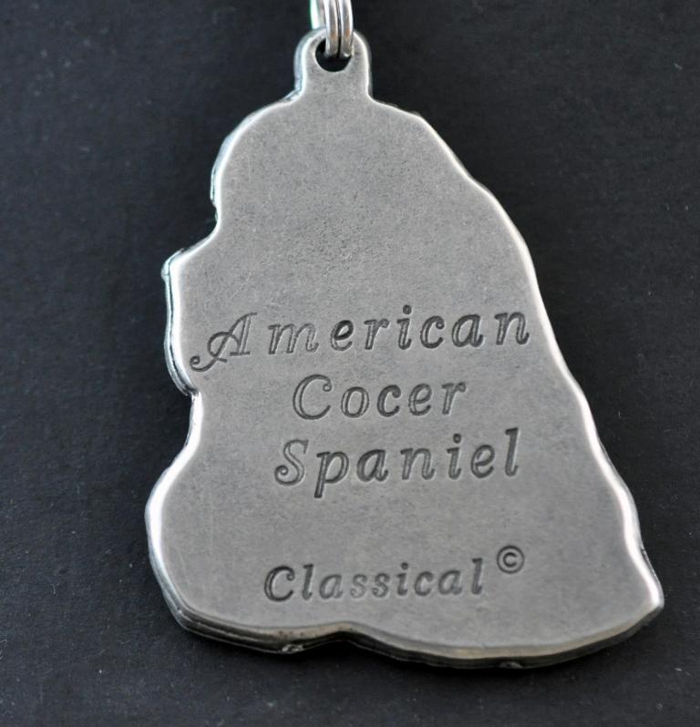 American Cocker Spaniel, Merry Cocker - Necklace with Dog, Silver-plated Pendant for Dog Fan, Unique Jewelry by Art-Dog Brand