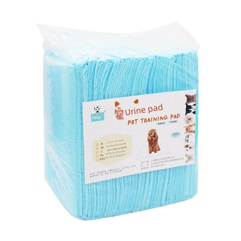 

Пеленка для мочи собаки Утолщенная Дезодорирующая Впитывающая Бумажная Подгузник 100 Штук Тедди Хомяк Товары для Питомцев Подгузник Тканевый Подгузник Sky blue/pink Size S 33*45cm100 thin