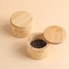 Bamboo Sealed Seasoning Jar Round Condiment Storage Box Useful Spice Tank  Home Cooking