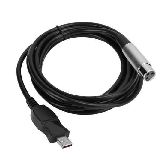 

Microphone Mic Link Cable Adapter USB to XLR Microphone Link Cable Cord 3 Meter