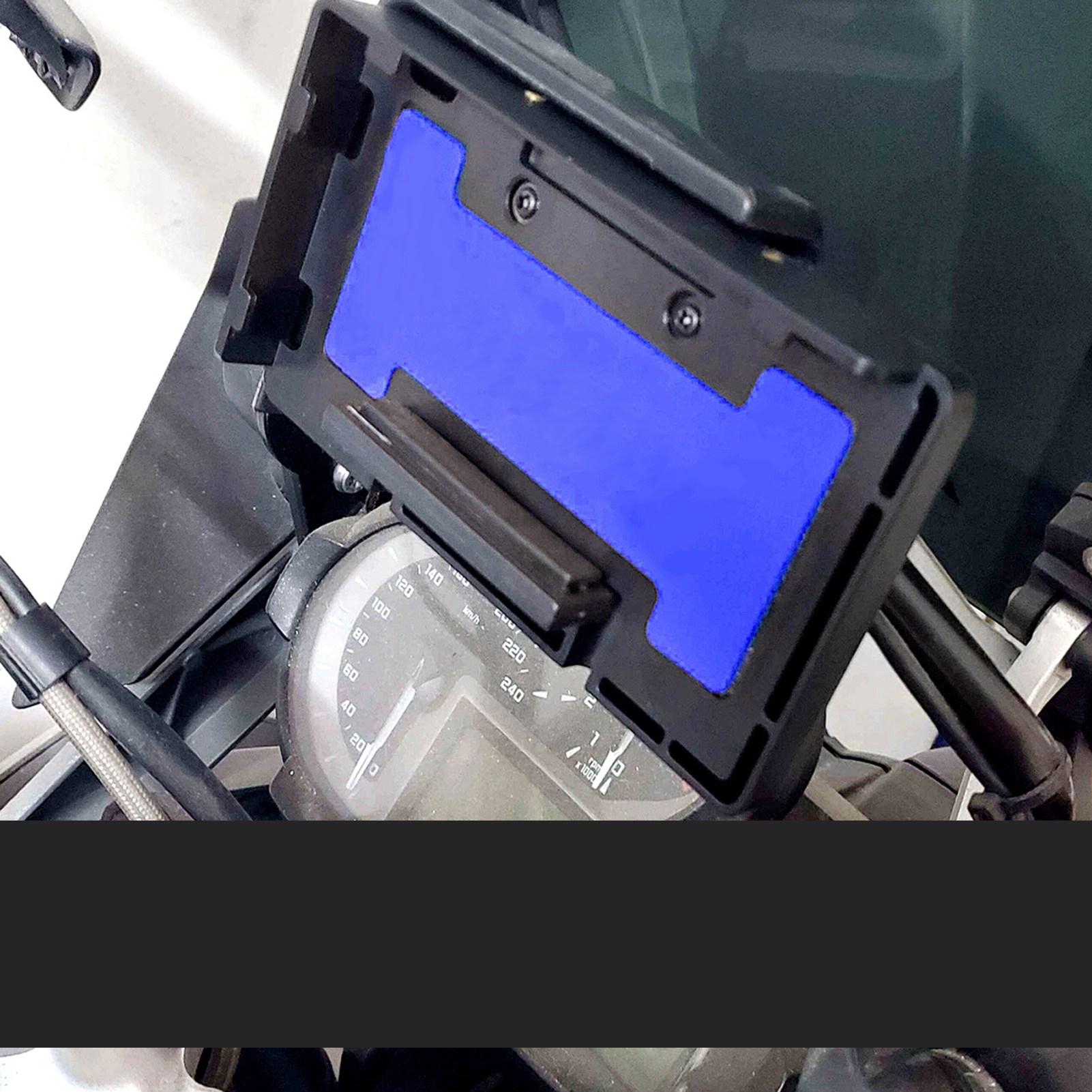 

Motorcycle Wireless Phone Quick Charger Phone Holder Handlebar Cellphone Mount Mobile Navigation Support Replacement синий