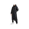 Nike Logo Print Solid Color Warm Long Hooded Down Jacket Women Outerwear Black DH4082-010