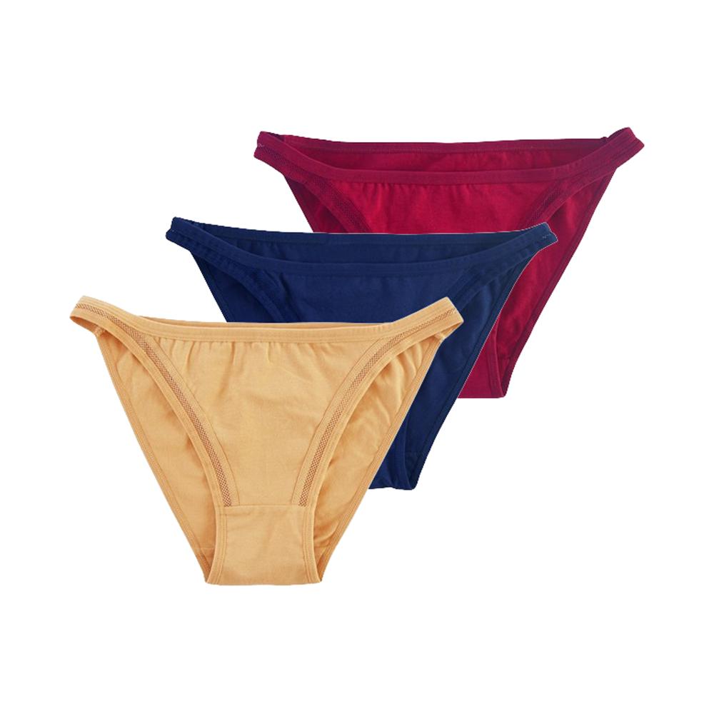 

3шт новые хлопковые сексуальные трусики для женщин трусы трусы нижнее белье дышащие трусики нижнее белье L красный/темно-синий