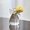 Modern Glass Flower Vase Compatible for Fresh or Artificial Flowers Cylindrical Round Vase with Smooth Sides Minimalist Wedding Centerpiece