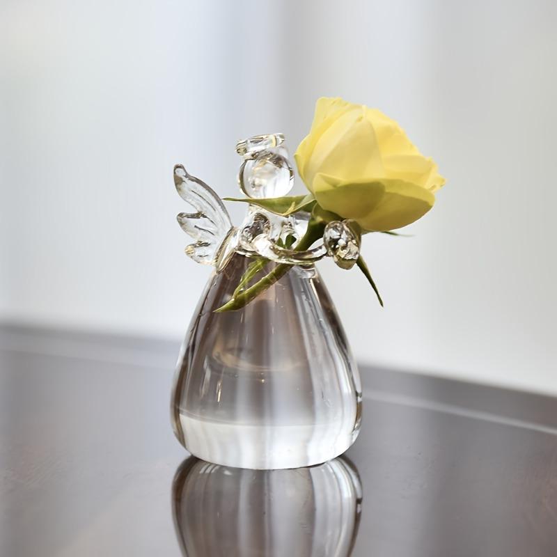 Modern Glass Flower Vase Compatible for Fresh or Artificial Flowers Cylindrical Round Vase with Smooth Sides Minimalist Wedding Centerpiece