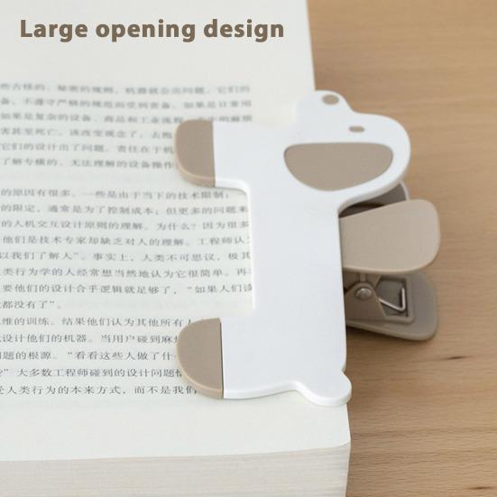 Cute Puppy Book Clips Bookmark Plastic Reading Page Holders for Book Documents Exams Fun Animal Bookstore Note Clip for Office School Use