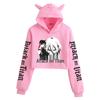 Attack on Titan Women's Cat Ear Crop Hoodie