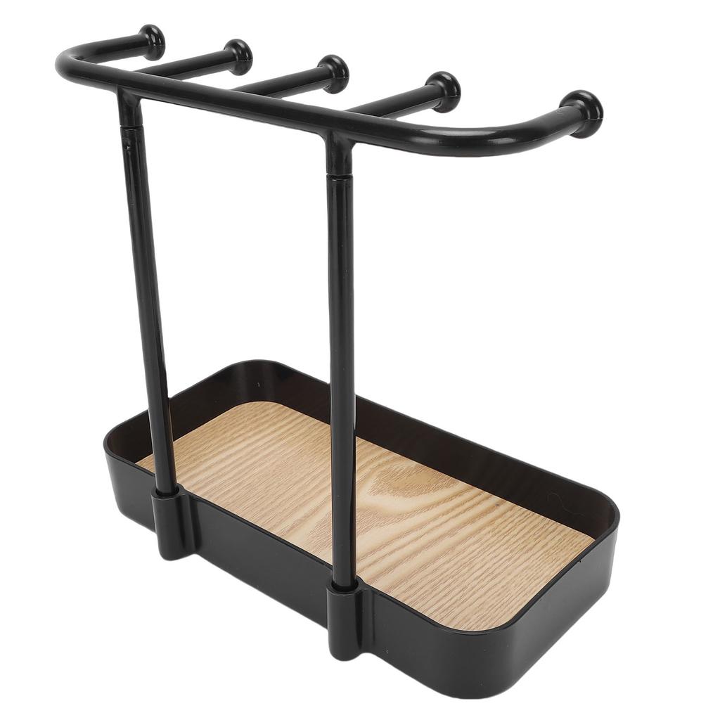 Jewelry Stand with Wooden Tray Jewelry Hook for Necklace Bracelets Ear s Keys Watches