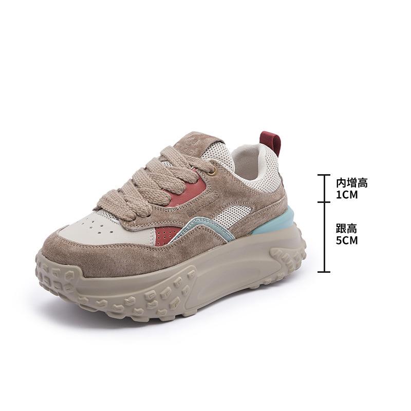 Autumn and Winter New Little White Shoes Female Student Sports Shoes Internet Celebrity Casual Women's Shoes Versatile Thick Soles Increase Height Dad