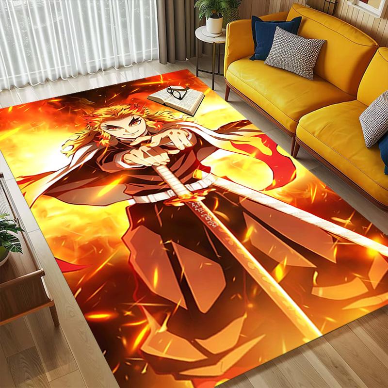 Flame Warrior Living Room Nonslip Area Rug Soft Carpet For Bedroom Game Playroom Sofa Office Home Decor Doormat Christmas Gift C926356