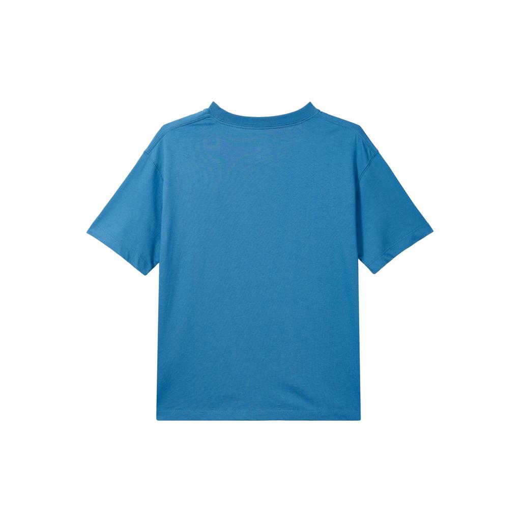 Jordan Heritage Casual Breathable Round Neck Printed Short Sleeve T-Shirt Women Tops Blue DO5021-407