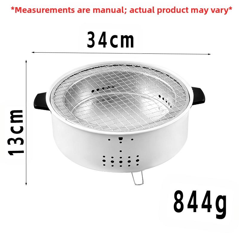 1PC Portable Charcoal Stove For Tea Brewing, Barbecue, And Heating Stainless Steel Detachable Stove With Heat-Resistant Handles
