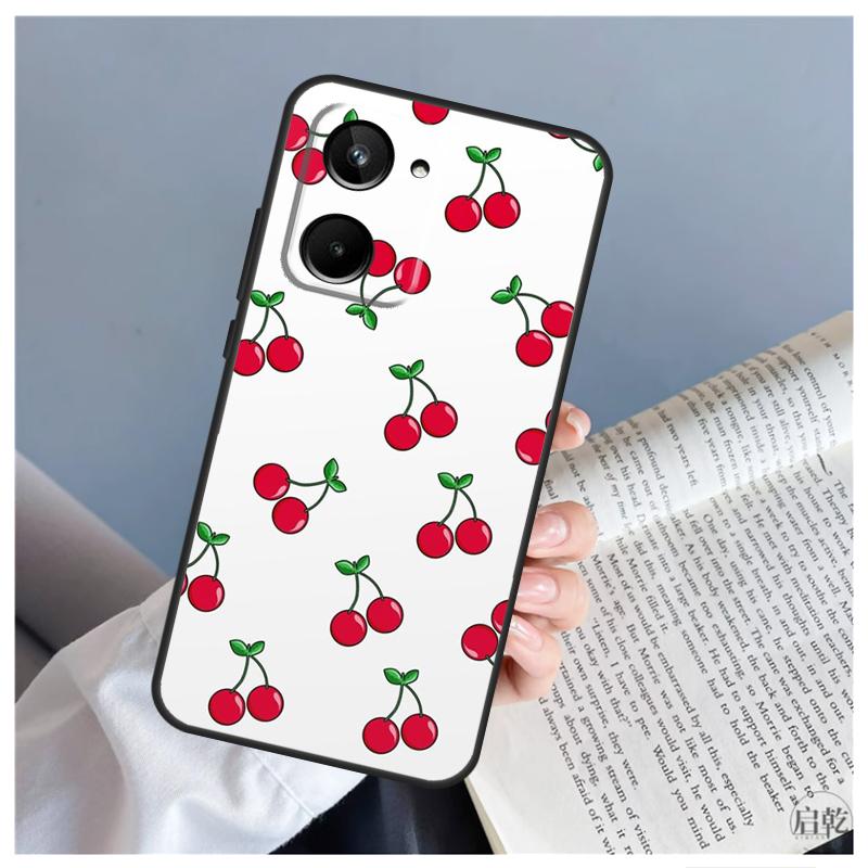 Cherry Pattern Case For Realme 12 11 10 9 Pro Plus GT5 GT Neo5 C21Y C25s C30 C31 C33 C35 C51 C53 C55 C67