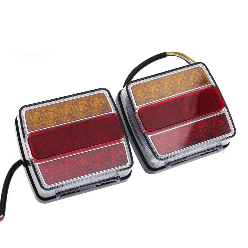 Eonstime 1 Set 12V 10m 10 LED Trailer Light Kit tail light Trailer Lights License Plate Light Lamp high quality waterproof IP68