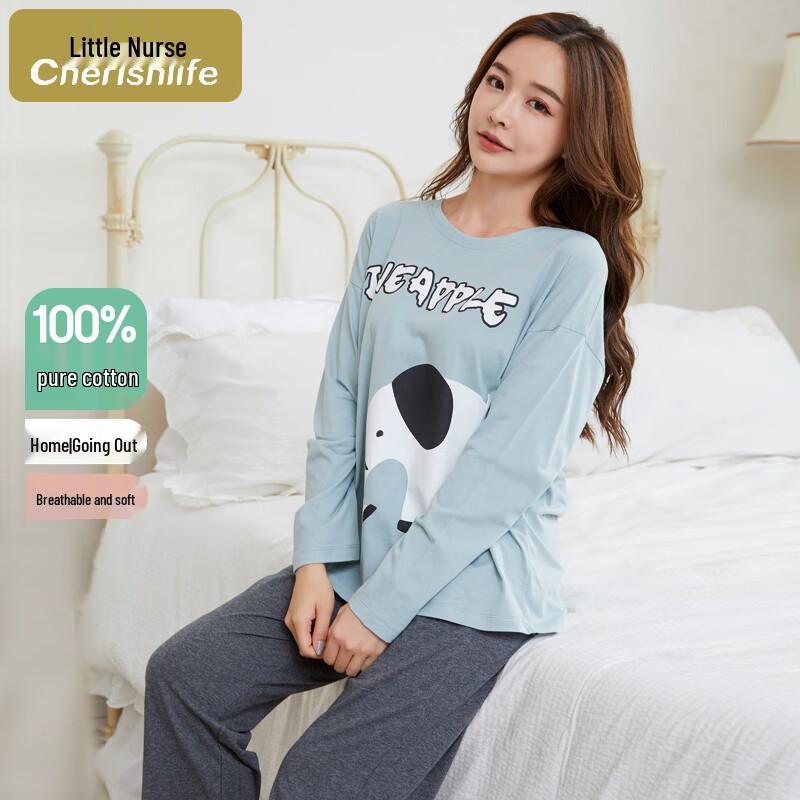 Women s Little Nurse Cartoon Print Pajama Set 170/100