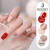3Pcs Nail Polish Glue Set, Solid Color Glue Glitter Sequins Phototherapy Nail Polish Glue